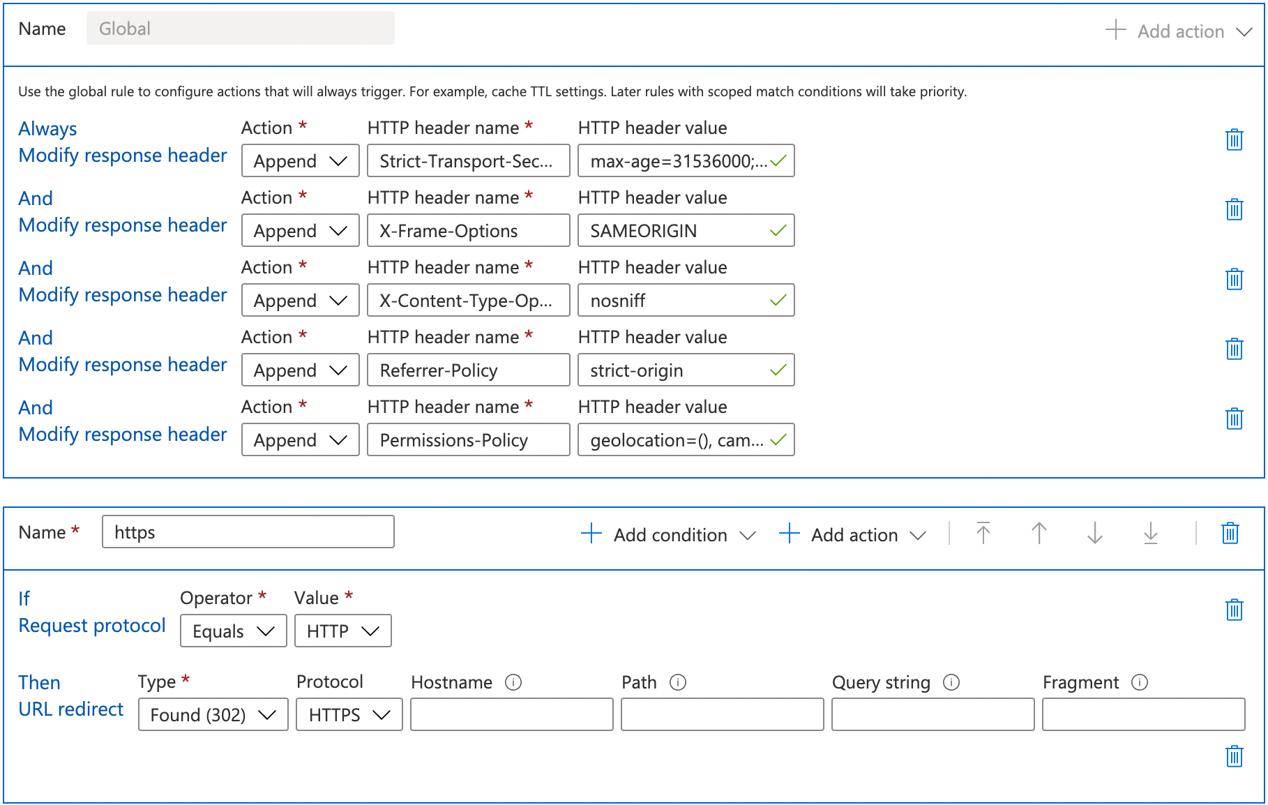 Rules Engine configuration for www.cloudwithchris.com