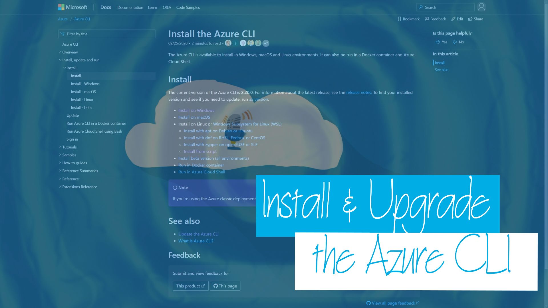 Cloud Drops - Installing, Upgrading and Auto-Upgrading the Azure CLI