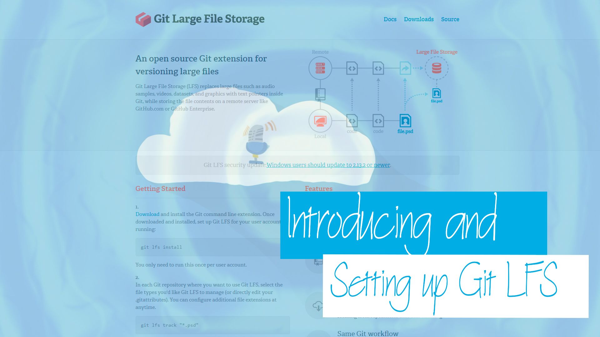 Cloud Drops - Introducing and Setting up Git LFS (Large File Storage)